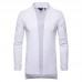 Men's Mid-Long Solid Color Comfortable Cardigans for Men