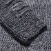 Mens Stitching Color Pullovers Tops Wrinkle O-Neck Collar Sweaters