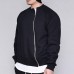 Mens Stitching Side Zipper Round Neck Street Style Solid Color Cardigans