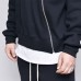 Mens Stitching Side Zipper Round Neck Street Style Solid Color Cardigans