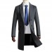 Mens Mid Long Slim Woolen Overcoat Thick Warm Double-breasted Stylish Trench Coat