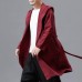 Men's Vintage Casual Cotton Linen Hooded Collar Long Sleeve Sweater Cardigans