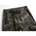 Mens Casual Camo Elastic Waist Zip Fly Ripped Skinny Cargo Jeans