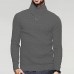 Men's Fashion Winter Turtleneck Pullovers Long Sleeve Slim Fit Plaid Zipper Knit Casual Sweaters