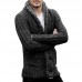 Mens Fashion Winter Knit Sweater Fit Buttons Fly Thick Warm Casual Long Sleeve Cardigans