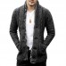 Mens Fashion Winter Knit Sweater Fit Buttons Fly Thick Warm Casual Long Sleeve Cardigans