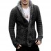 Mens Fashion Winter Knit Sweater Fit Buttons Fly Thick Warm Casual Long Sleeve Cardigans