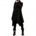 Men's Draping Stylish Irregular Hem Shawl Collar Cardigans Mid Long Cloak Casual Coats