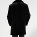 Mens Faux Fur Collar Winter Warm Fit Jacket Casual Mid Long Coats