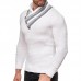 Men's Fashion Long Sleeve Turtleneck Knit Buttons Thick Cardigan Casual Sweaters