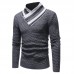 Men's Fashion Long Sleeve Turtleneck Knit Buttons Thick Cardigan Casual Sweaters