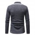 Men's Fashion Long Sleeve Turtleneck Knit Buttons Thick Cardigan Casual Sweaters