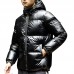 Mens Thick Warm Winter Padded Jacket Stylish Bright Color Hooded Insulated Coats