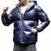 Mens Thick Warm Winter Padded Jacket Stylish Bright Color Hooded Insulated Coats