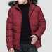 Mens Winter Thick Warm Detachable Hooded Padded Jacket Parka