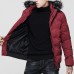 Mens Winter Thick Warm Detachable Hooded Padded Jacket Parka