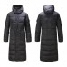 Mens Winter Outdoor Windproof Warm Solid Color Hooded Long Padded Jacket Parka Outerwear