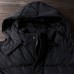 Mens Winter Outdoor Windproof Warm Solid Color Hooded Long Padded Jacket Parka Outerwear