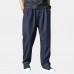 Mens Comfy Loose Breathable Elastic Waist Solid Color Cotton Jeans Pants