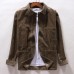 Mens Corduroy Winter Loose Button Fly Thick Warm Vintage Long Sleeve Coats